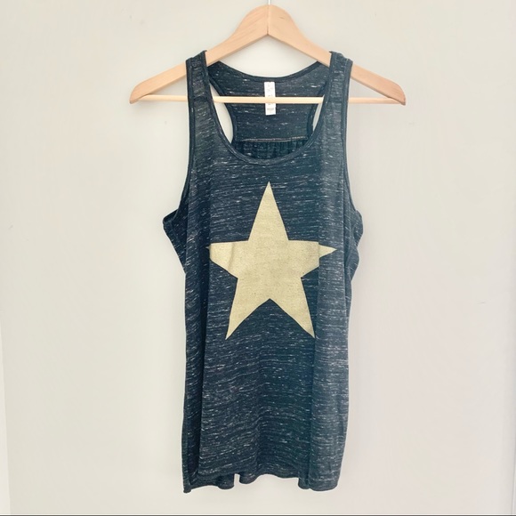 Star Black Gold Racerback Flowy Tank Size Small - Picture 2 of 13